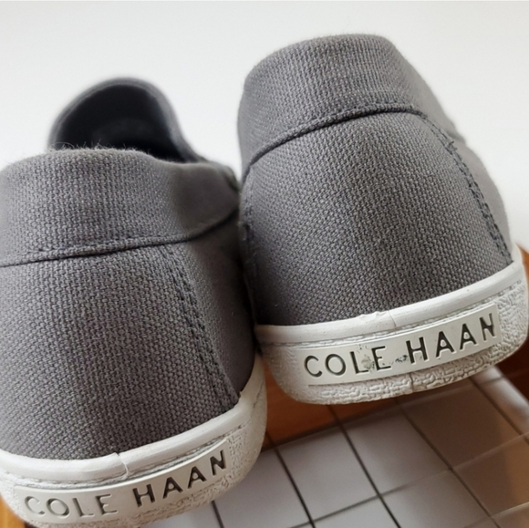Cole Haan Gray Canvas Loafers - Picture 6 of 8